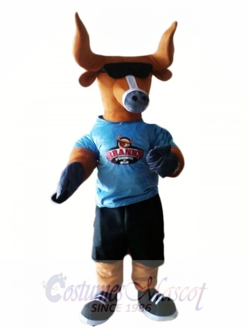 Bull with Sunglasses Mascot Costumes 