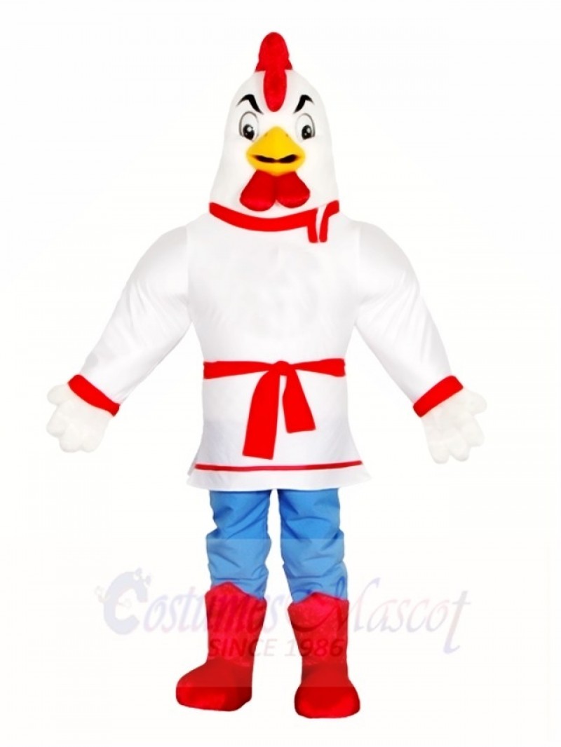 White Chicken Rooster Mascot Costumes Poultry Farm