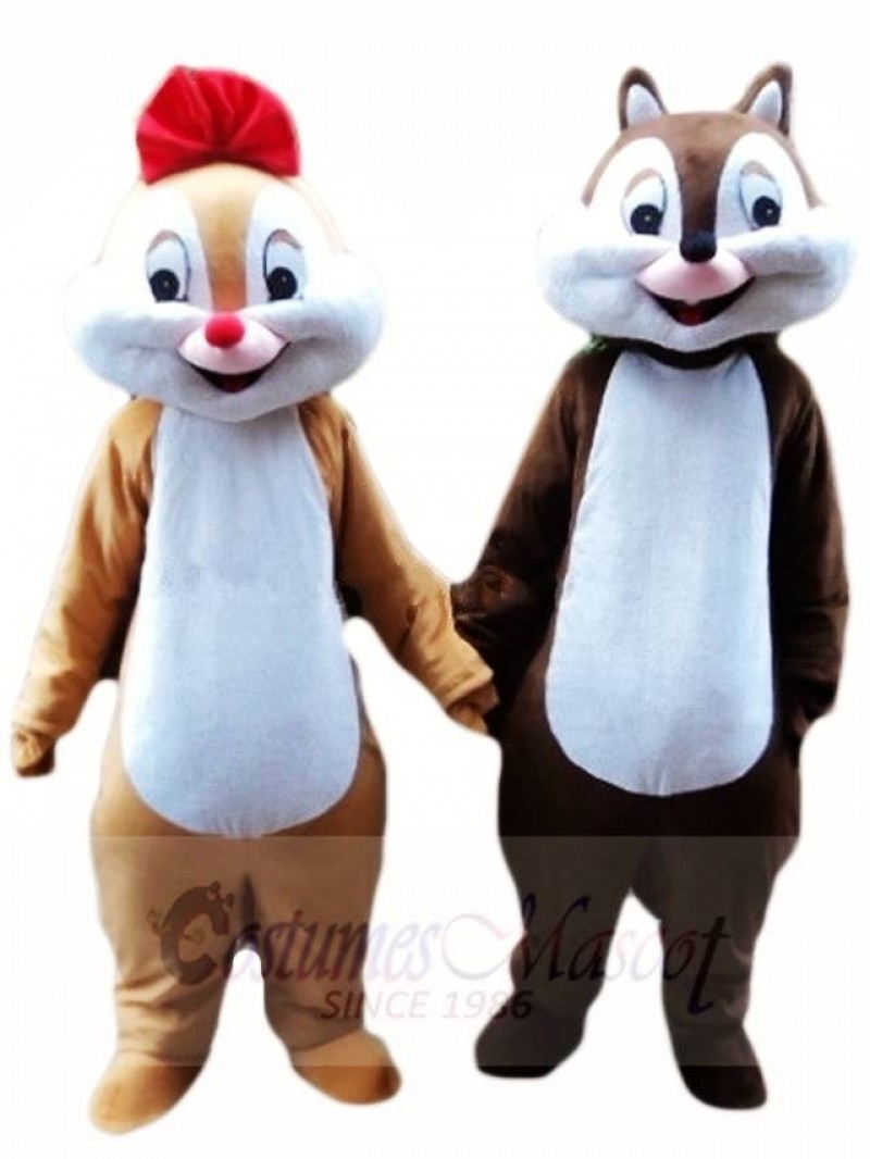 Chip and Dale Chipmunk Squirrel Mascot Costumes Animal 