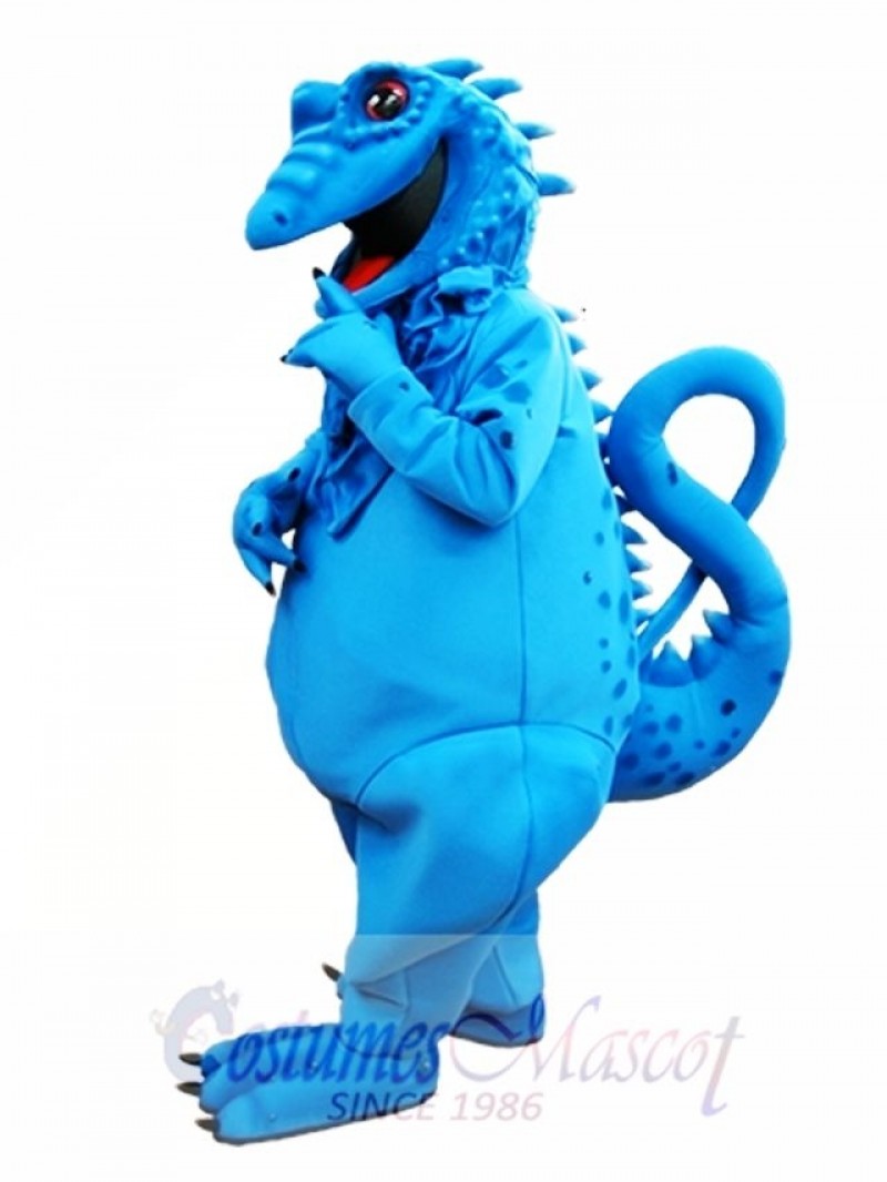 Blue Lizard Mascot Costume Blue Iguana Mascot Costume
