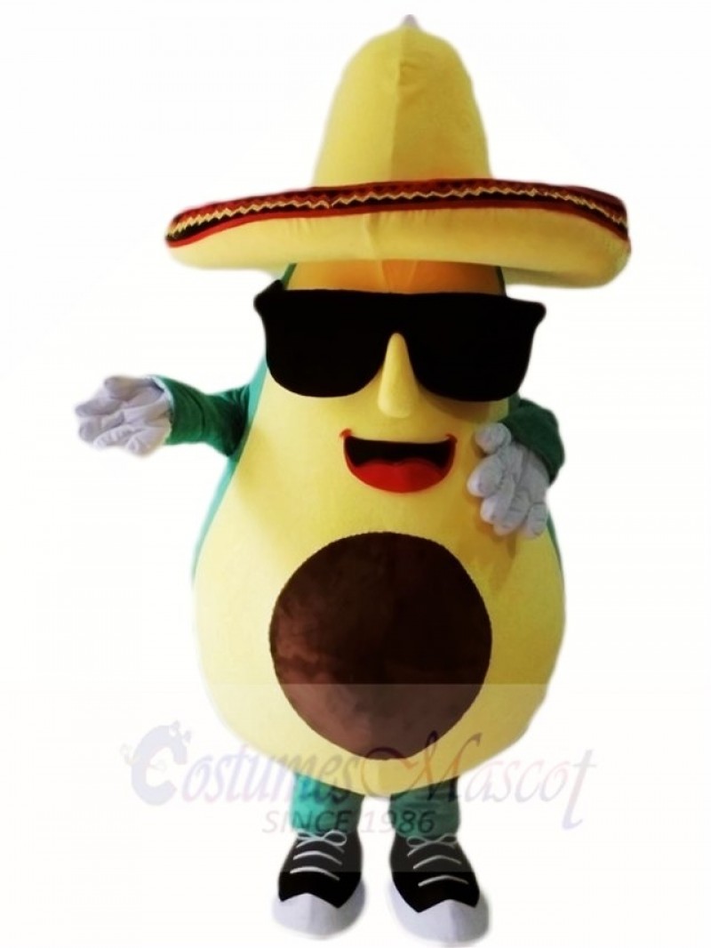 Cool Mexican Avocado Mascot Costumes Fruit Food Plant