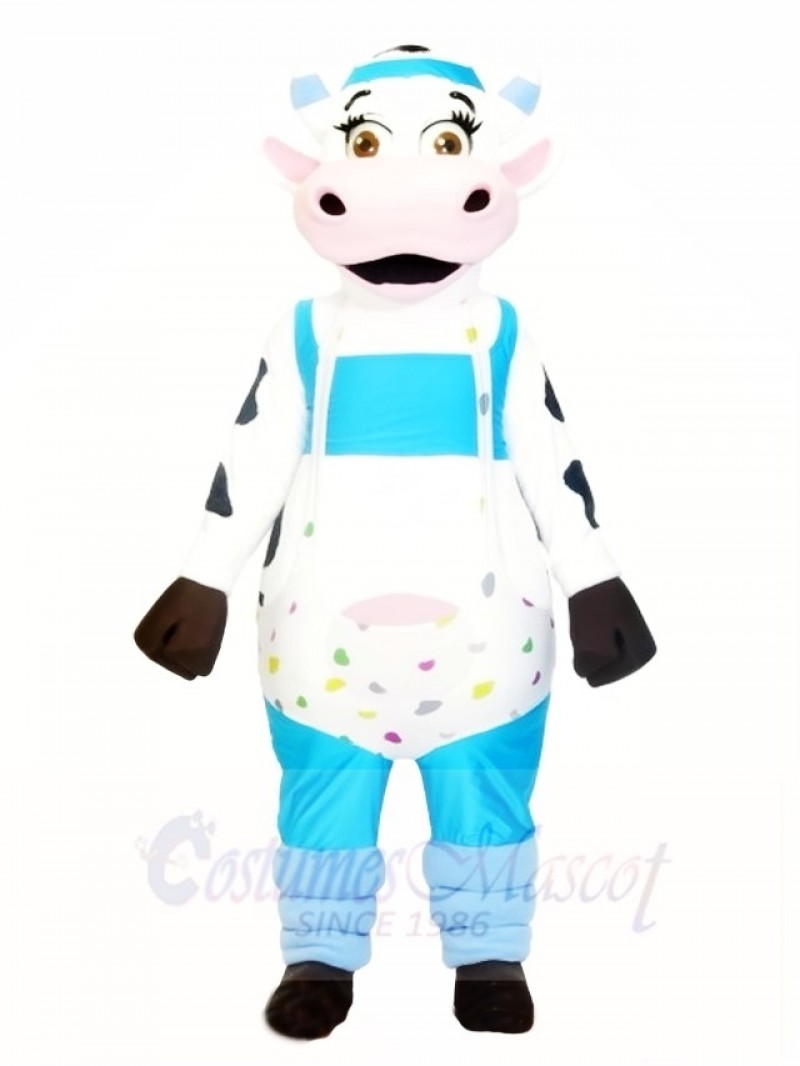 Cow with Overalls Mascot Costumes Animal