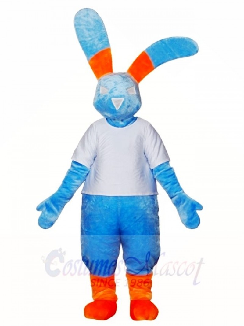 Blue Rabbit Mascot Costumes Bunny Hare Animal