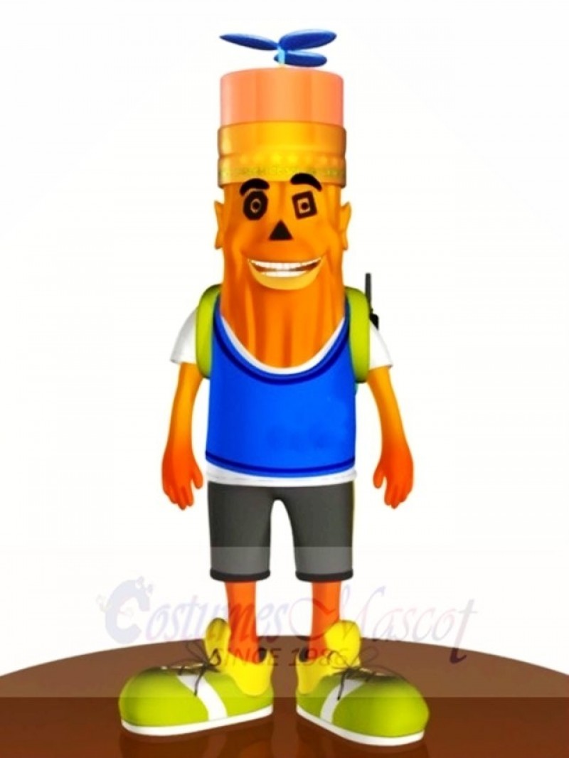 Orange Pencil Mascot Costumes Stationery