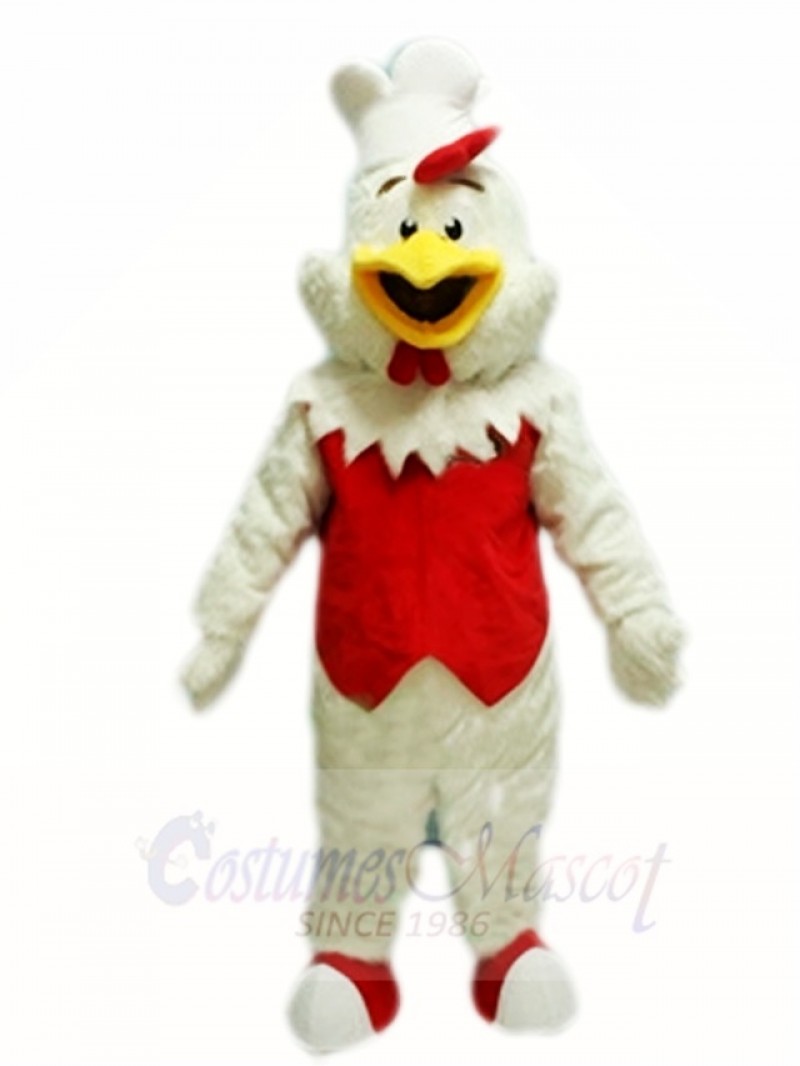 Vivid White Hen Mascot Costumes Poultry