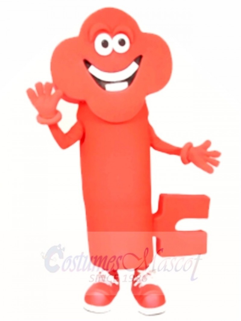 Red Happy Key Mascot Costumes Tool