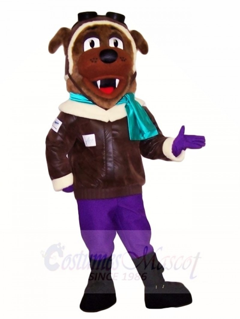Pilot Brown Dog Mascot Costumes Animal