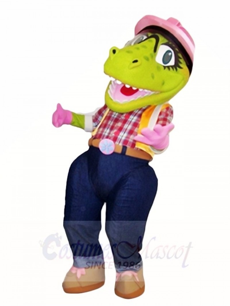 Green Female Dinosaur Mascot Costumes 