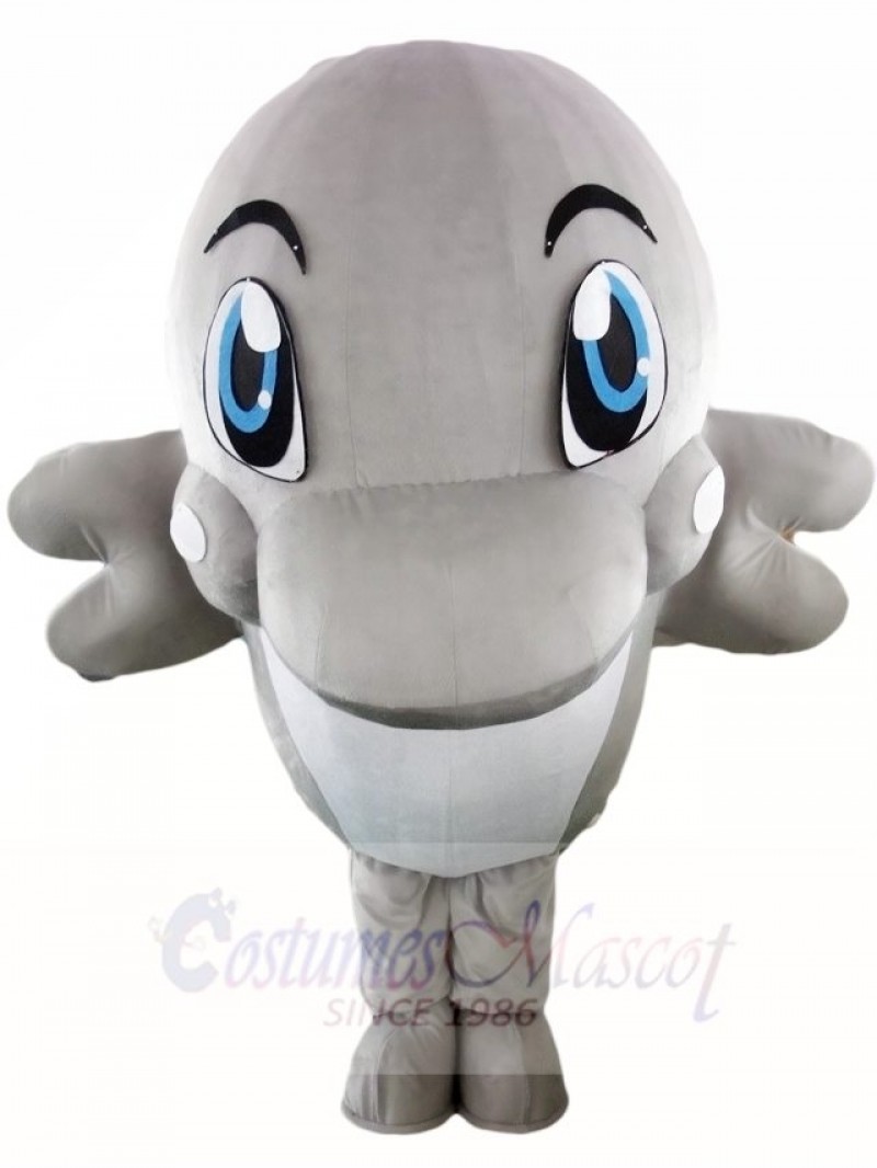 Grey Dolphin Mascot Costumes Ocean 