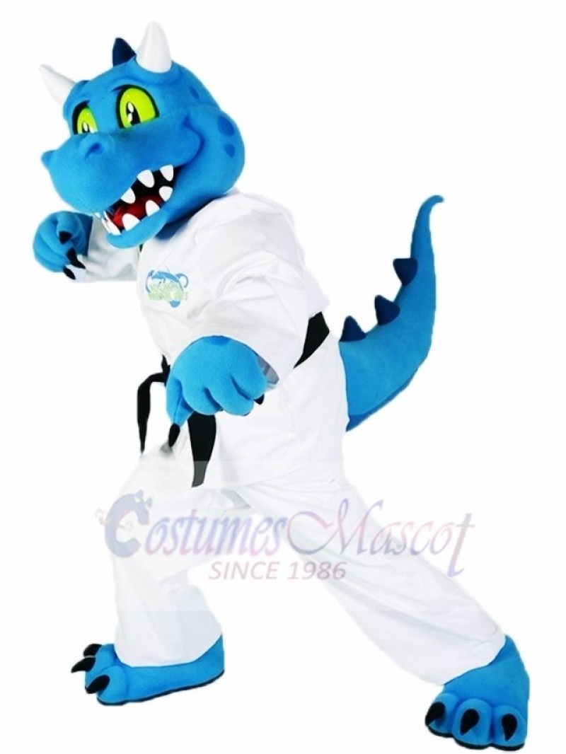 Blue Kung Fu Dragon Mascot Costumes