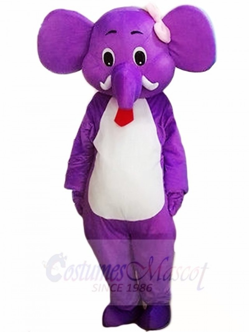 Purple Elephant Mascot Costumes Animal 