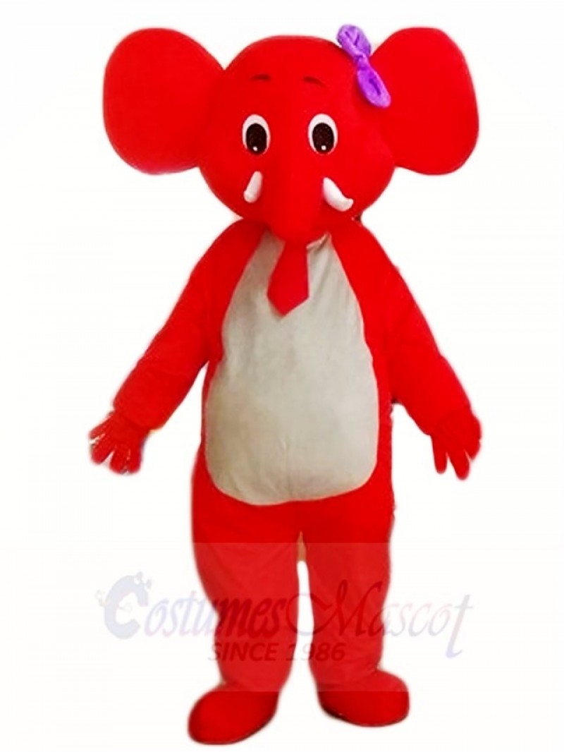 Red Elephant Mascot Costumes Animal 