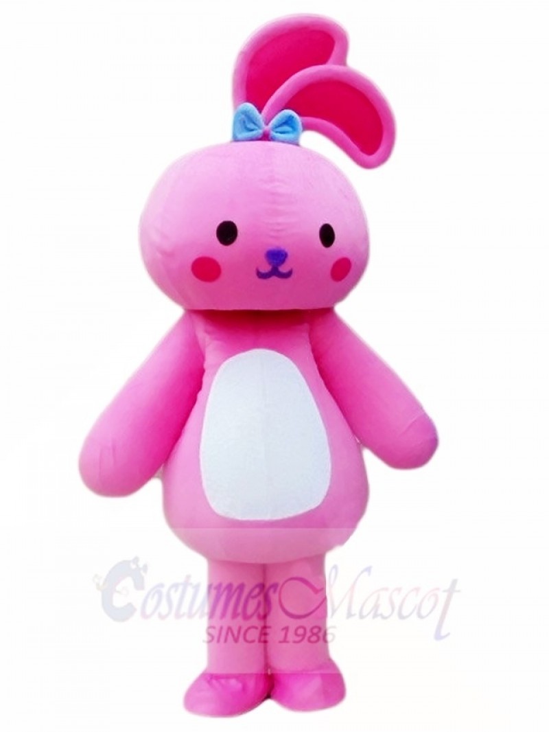 Pink Rabbit Bunny Mascot Costumes Animal