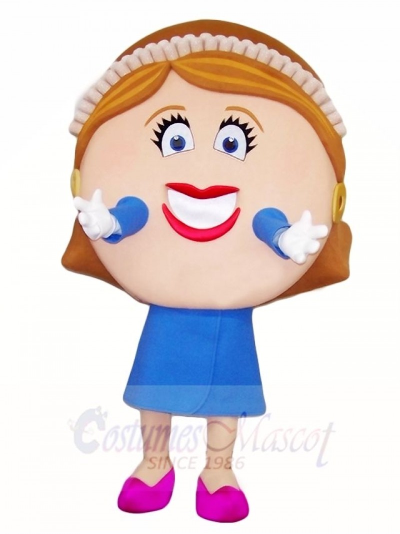 Big Face Woman Mascot Costumes 