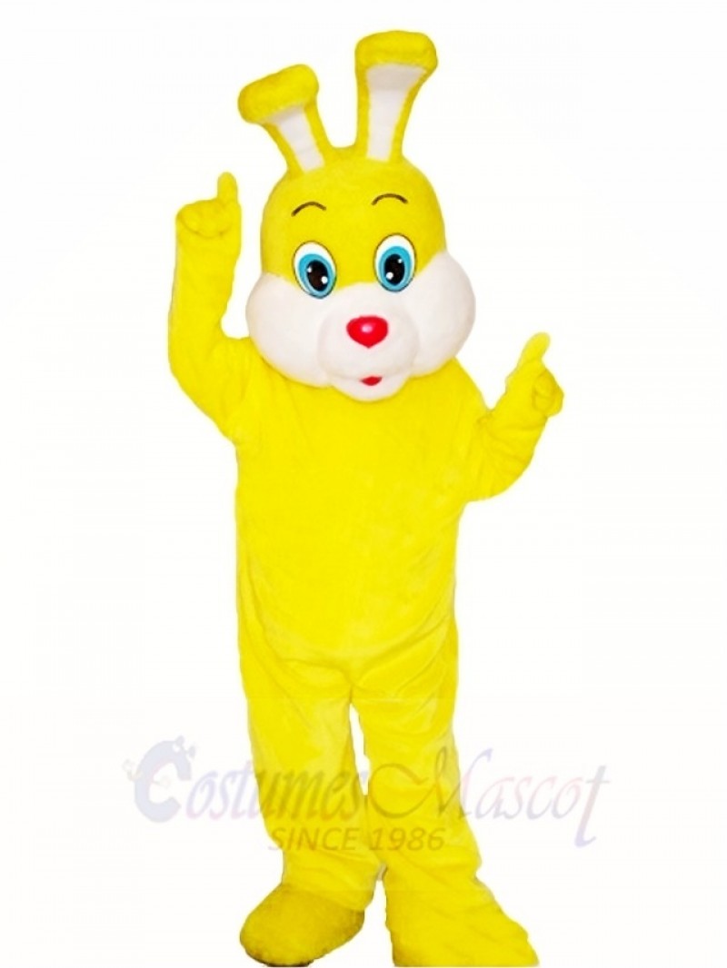 Yellow Easter Bunny Rabbit Mascot Costumes Animal 
