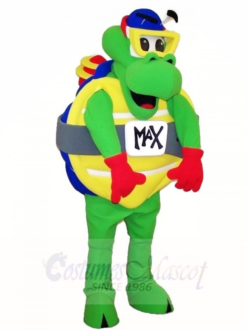 Green Sea Turtle Tortoise Mascot Costumes with Goggles Ocean