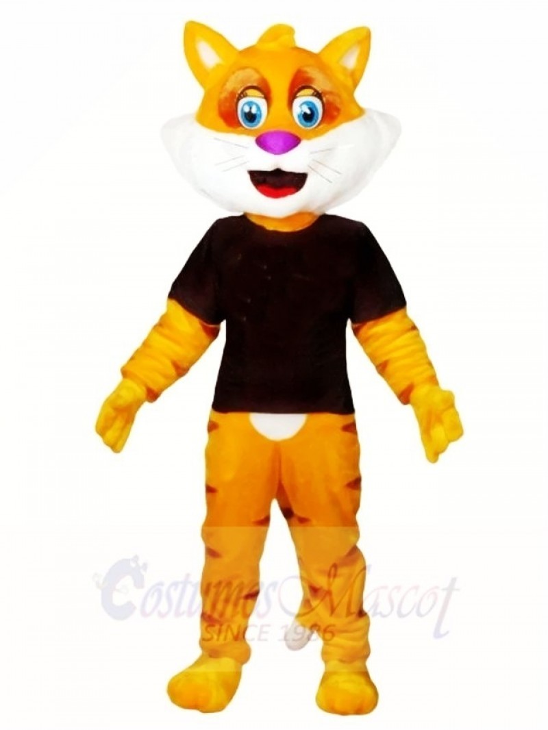 Yellow Fat Cat Mascot Costumes Animal