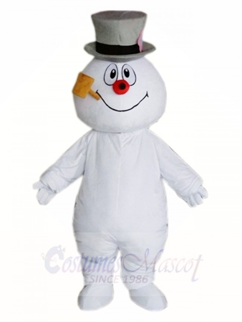 Frosty Snowman with Hat Mascot Costumes Christmas Xmas 