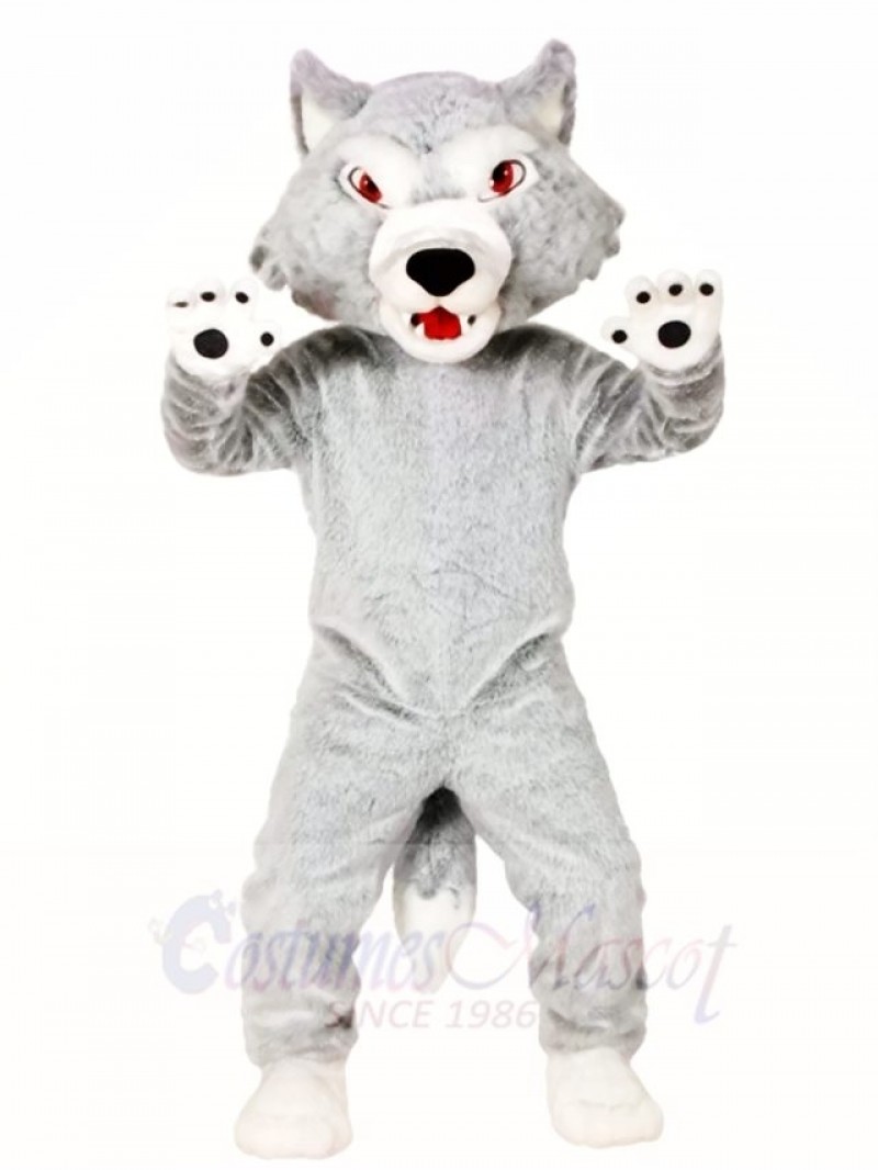 Hairy Grey Gray Wolf Mascot Costumes Animal