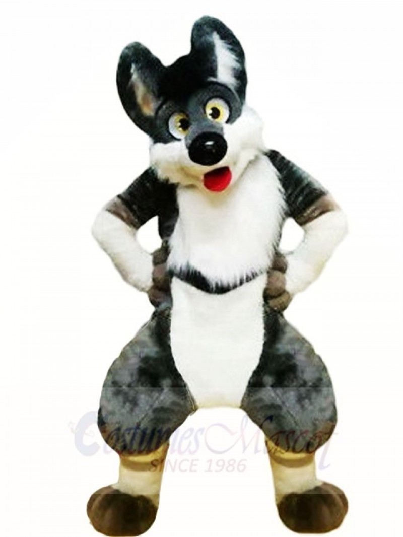 Grey Husky Dog Fursuit Mascot Costumes Animal  