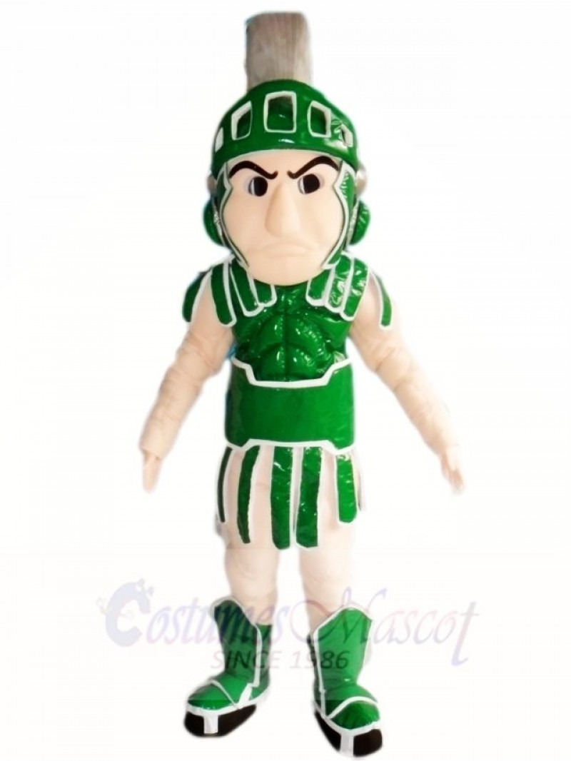 Green Spartan Knight Mascot Costumes People