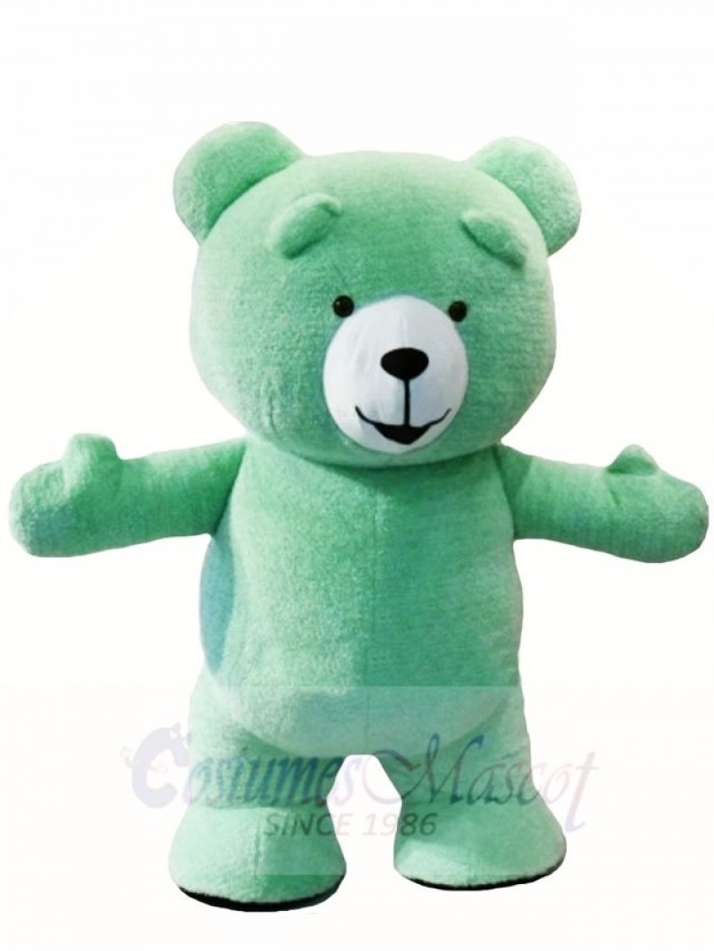 Mint Green Teddy Bear Mascot Costumes Animal 