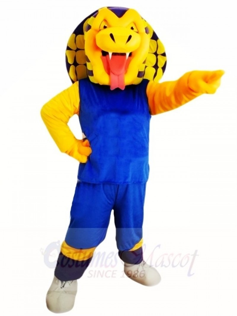 Blue Shirt Sports Snake Mascot Costumes Animal 