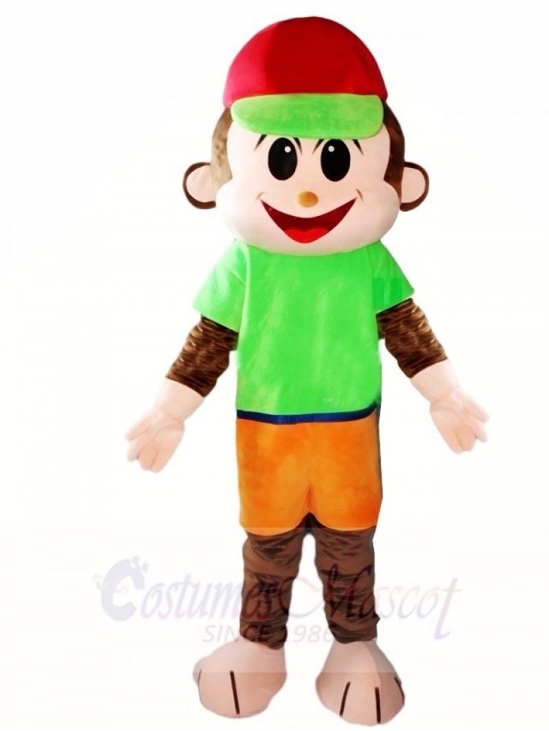 Red Hat Monkey Mascot Costumes Animal 