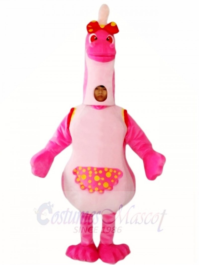 Pink Dinosaur with Spikes Mascot Costumes Animal 