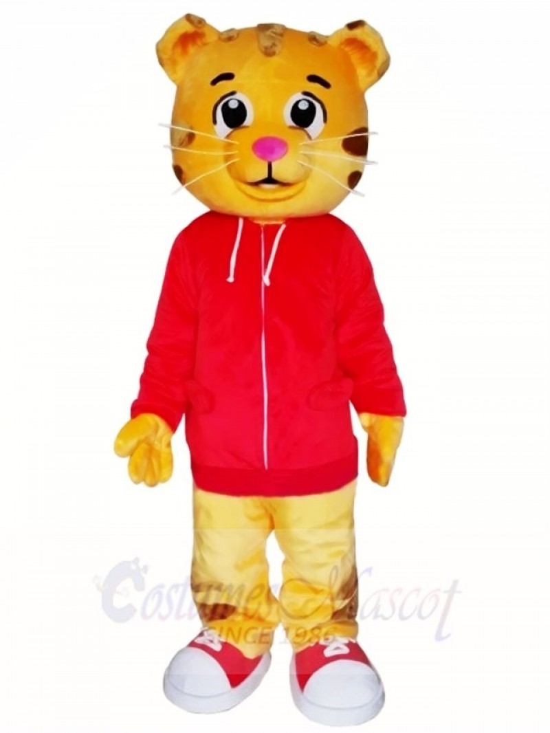 Cute White Shirt Tiger Mascot Costumes Animal
