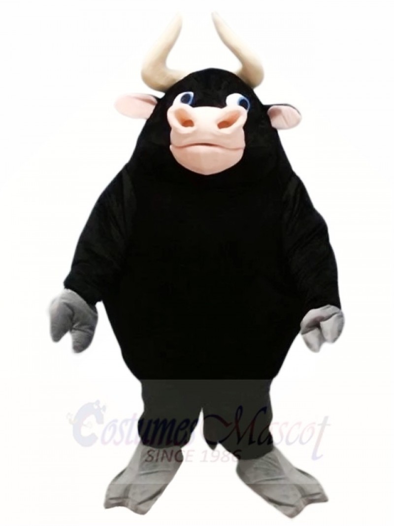 Black Bull Mascot Costumes Farm Animal