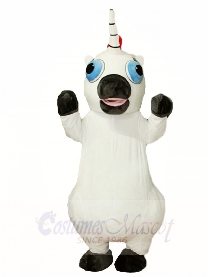 White Unicorn Mascot Costumes 