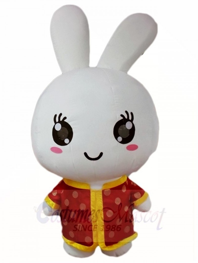 Red Shirt Rabbit Easter Bunny Mascot Costumes Animal 