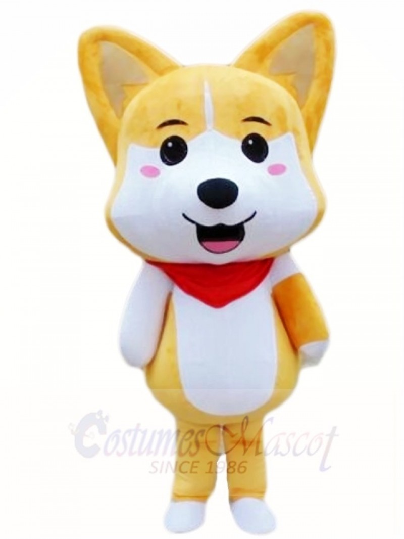 Tan Husky Shiba Inu Lucky Dog Akita Mascot Costumes Animal