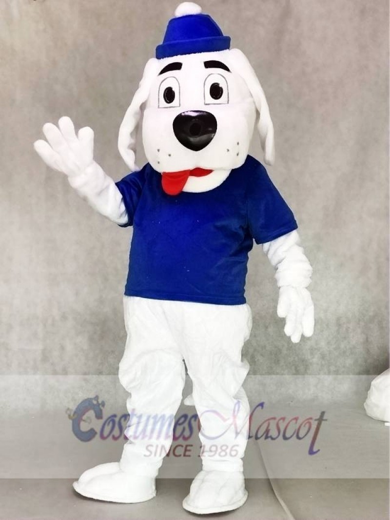 Slush Puppie Dog with Blue Shirt Mascot Costume Animal