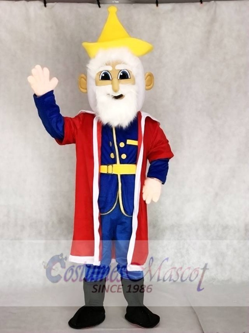 Old King with Red Cloak Mascot Costumes