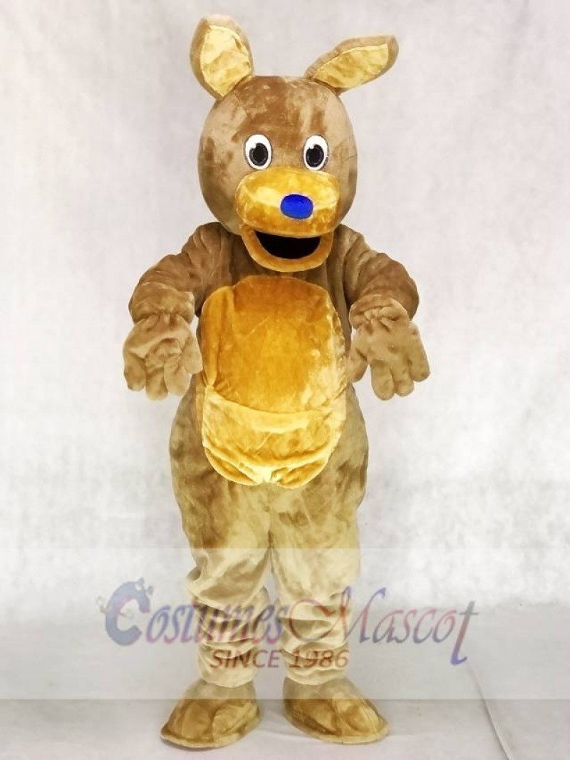 Blue Nose Brown Kangaroo Mascot Costumes Animal