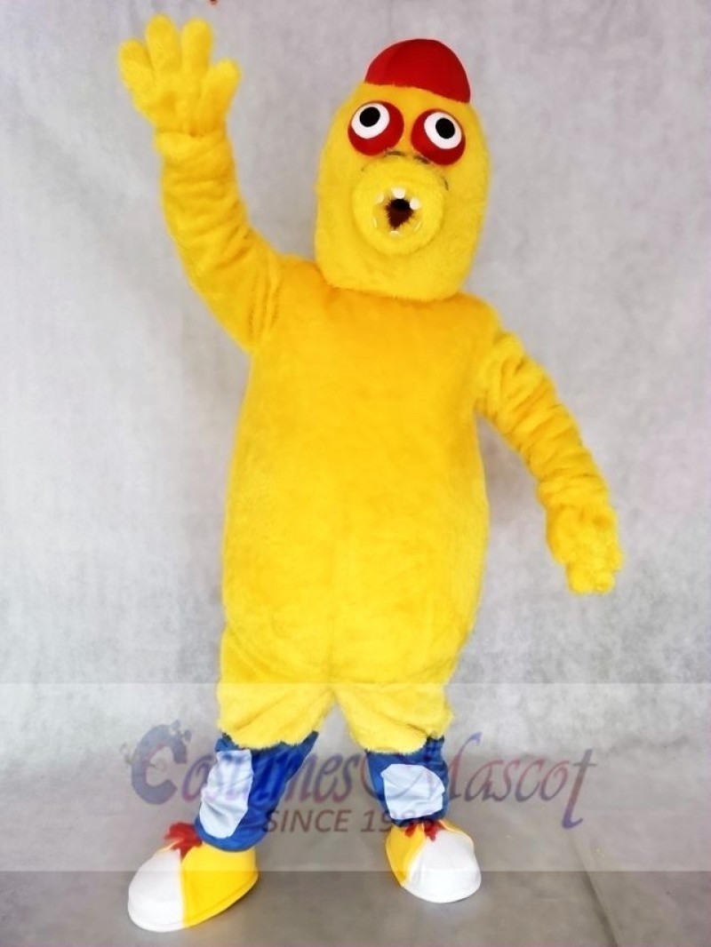 Red Hat Yellow Monster Mascot Costumes 