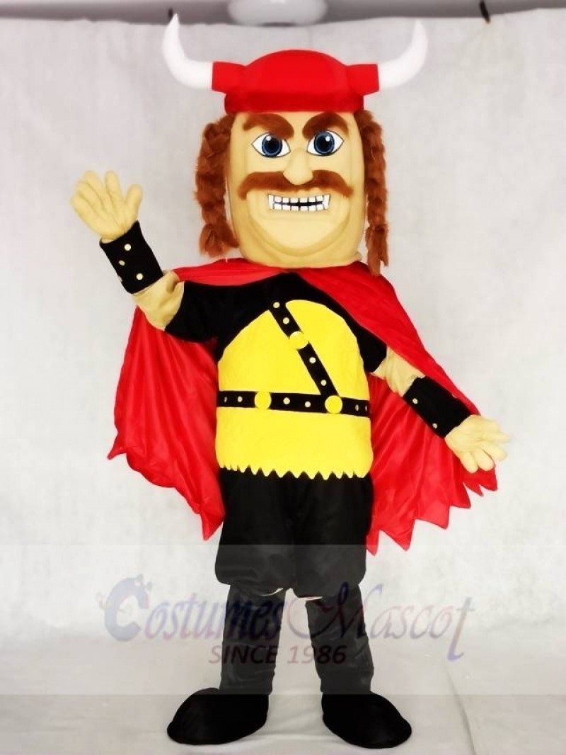 Red Strong Odin Viking Mascot Costumes People