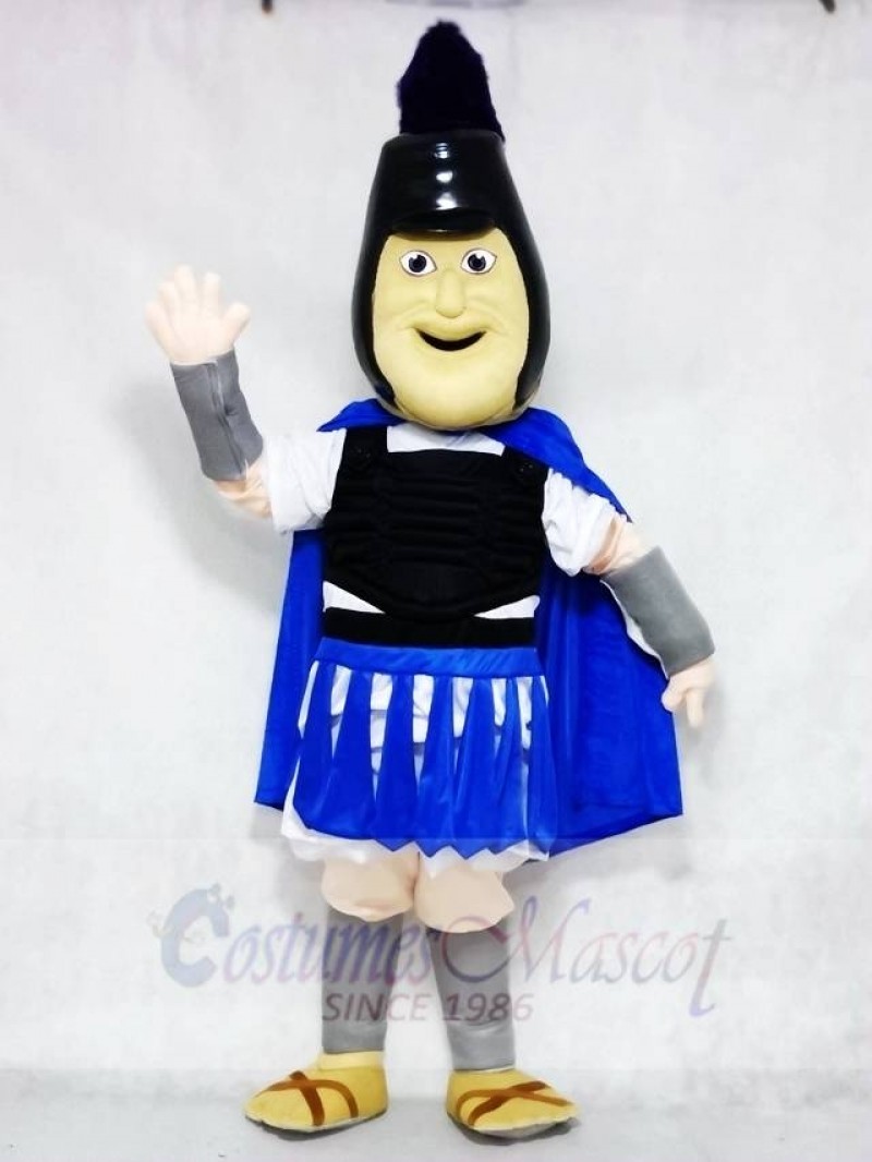 Troy Trojan with Royal Blue Cloak Mascot Costumes People