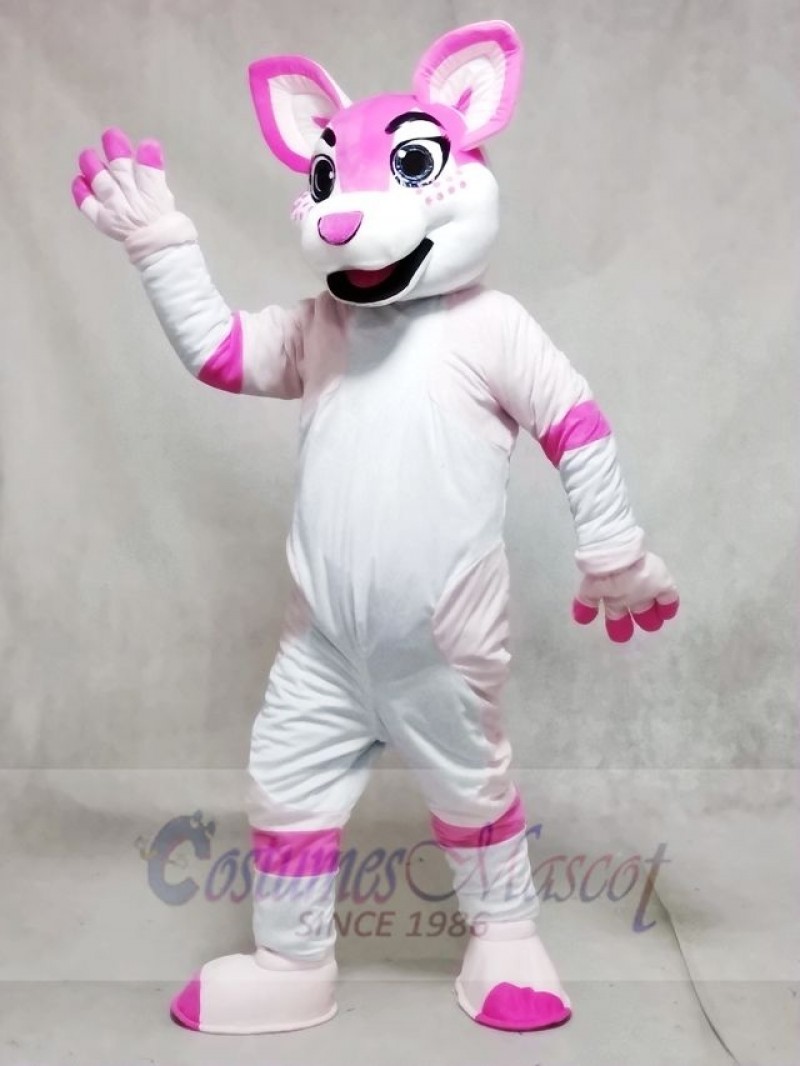 Pink Husky Dog Fursuit Mascot Costumes Animal