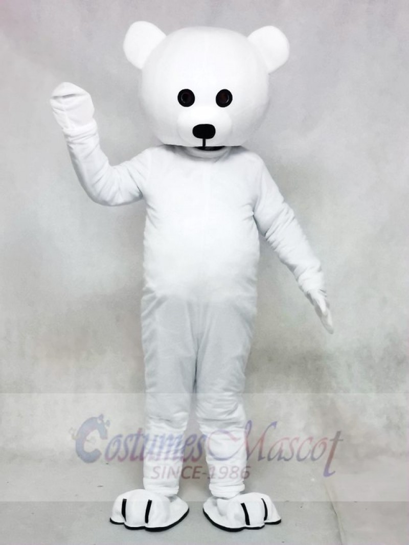 Black Nose White Bear Mascot Costume Animal