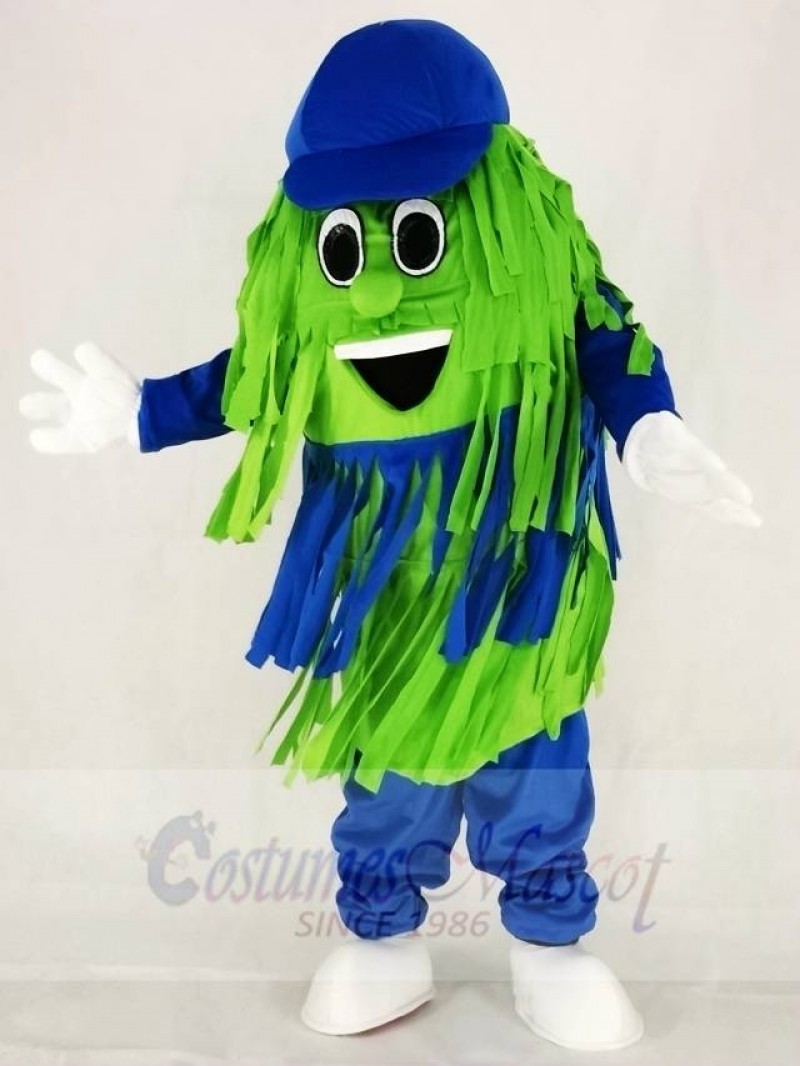 Blue & Green Car Wash Cleaning Brush Mascot Costumes  