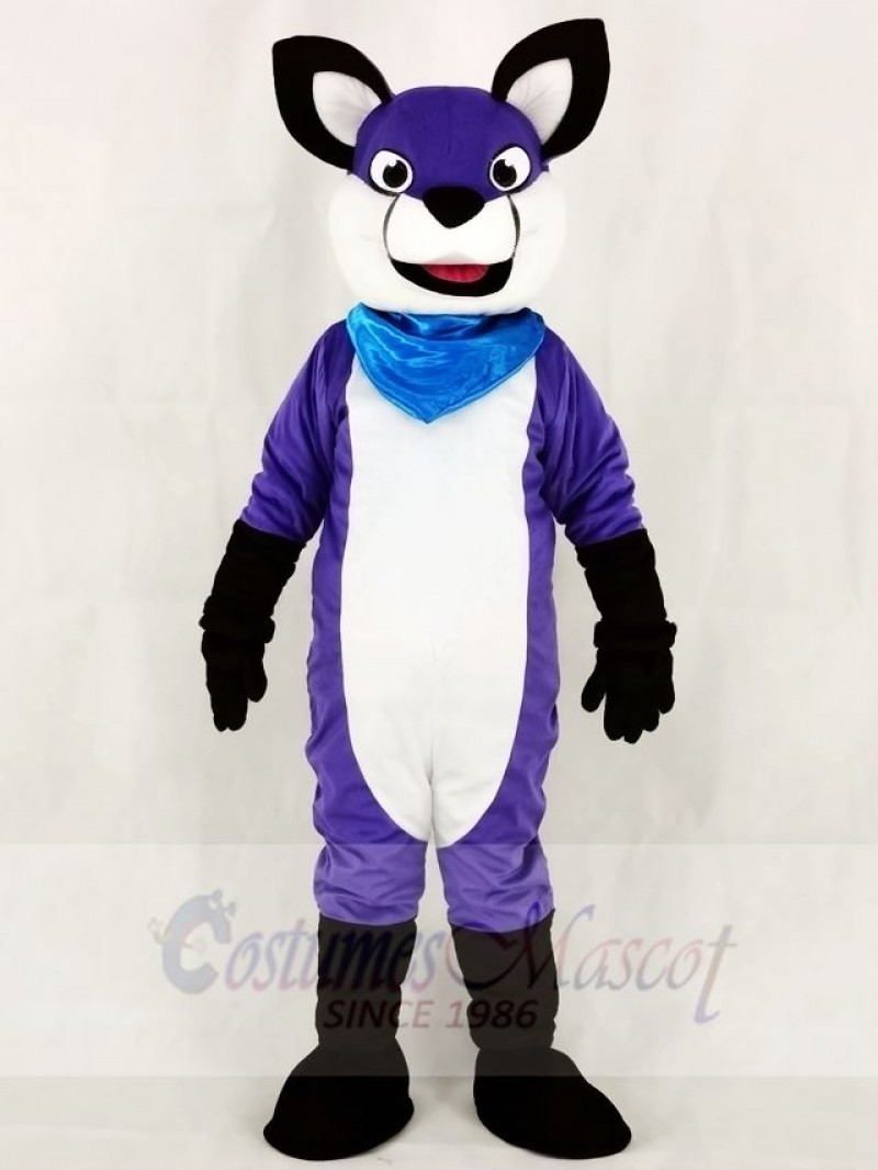 Fursuit Purple Wolf Husky Dog Mascot Costumes Animal
