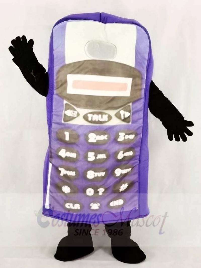 Purple Cell Phone Mascot Costumes  