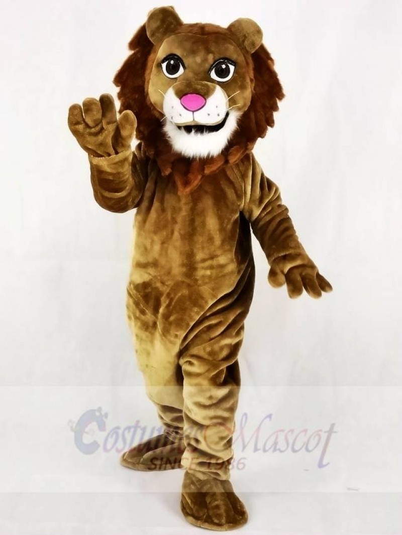 Realistic Friendly Lion Mascot Costume Animal