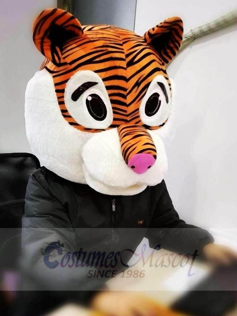 Cute George Tiger Mascot Head ONLY Animal