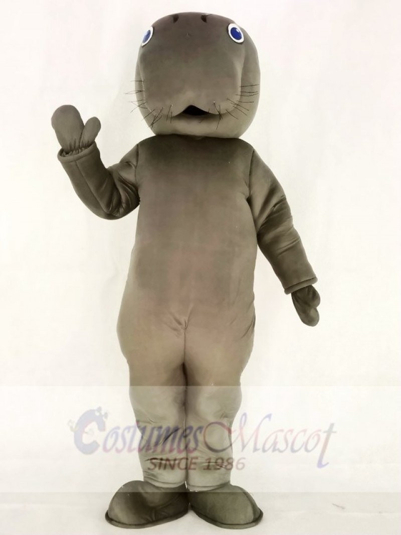 Gray Manatee Mascot Costumes Animal 