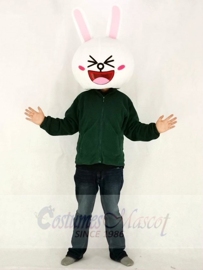 Grinning Cony Rabbit Bunny Mascot HEAD ONLY Line Town Friends