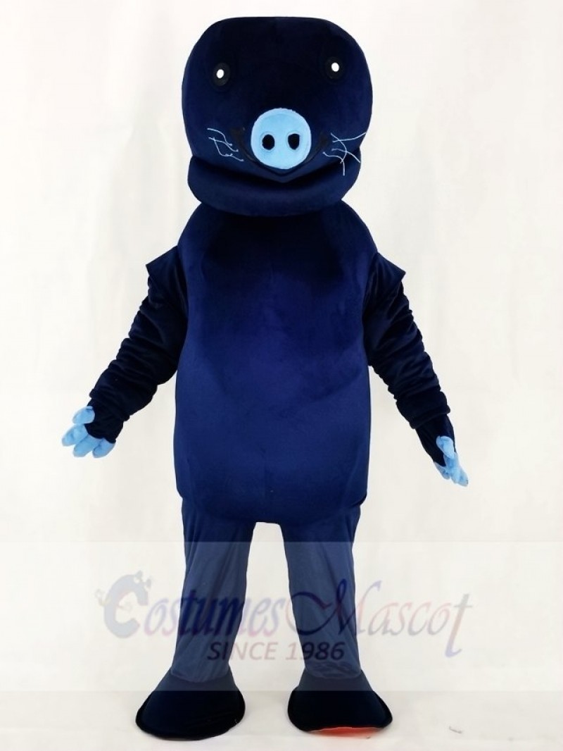 Zoo Navy Blue Manatee Mascot Costumes Animal 